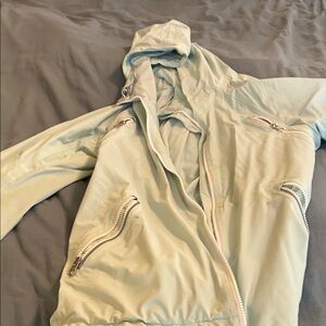 lululemon athletica Light Mint Green Hooded Jacket
